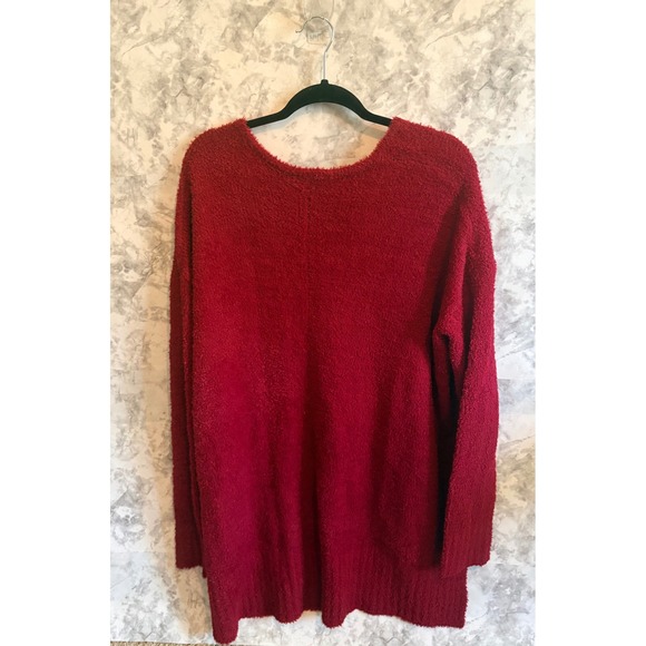 Show Me Your Mumu Hug Me Sweater Majestic Maroon Women's V-Neck Oversized Knit M - Picture 3 of 8